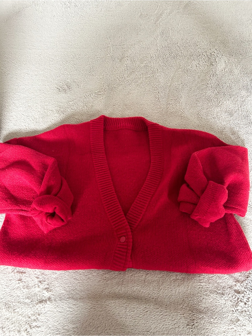 Vibrant Red Cardigan